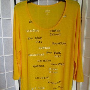 NWT Soho Yellow Top